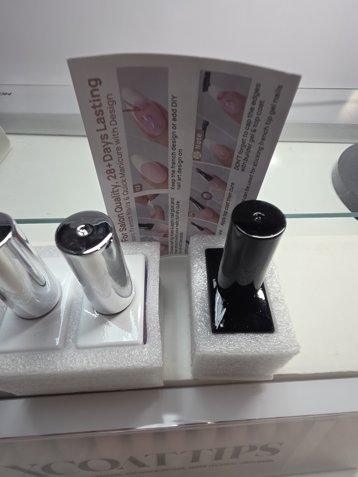 BTArtboxnails XCOATTIPS Gel Nail Kit – French Nail Tips w/gel & Lamp New