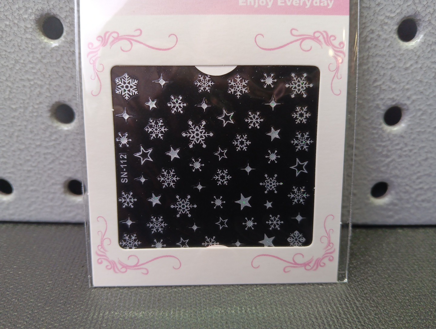 Snowflake Nail Stickers, Christmas 3D Self-Adhesive Nail Art Decals Snow (bn)