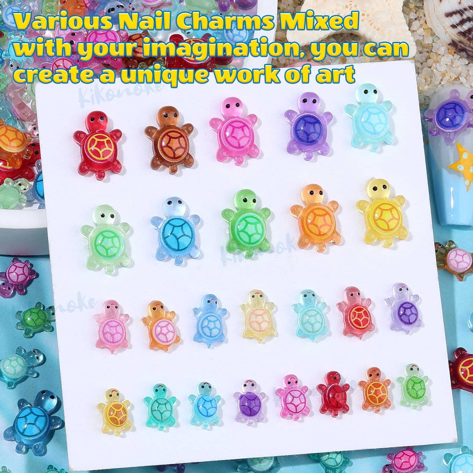 Kikonoke Sea Turtles Nail Charms 200pc