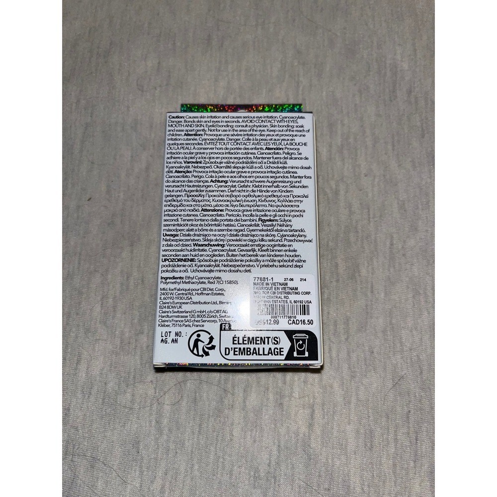 Claire’s Cow Print Squareletto Vegan Faux Nail Set – 24 Pack – Women’s