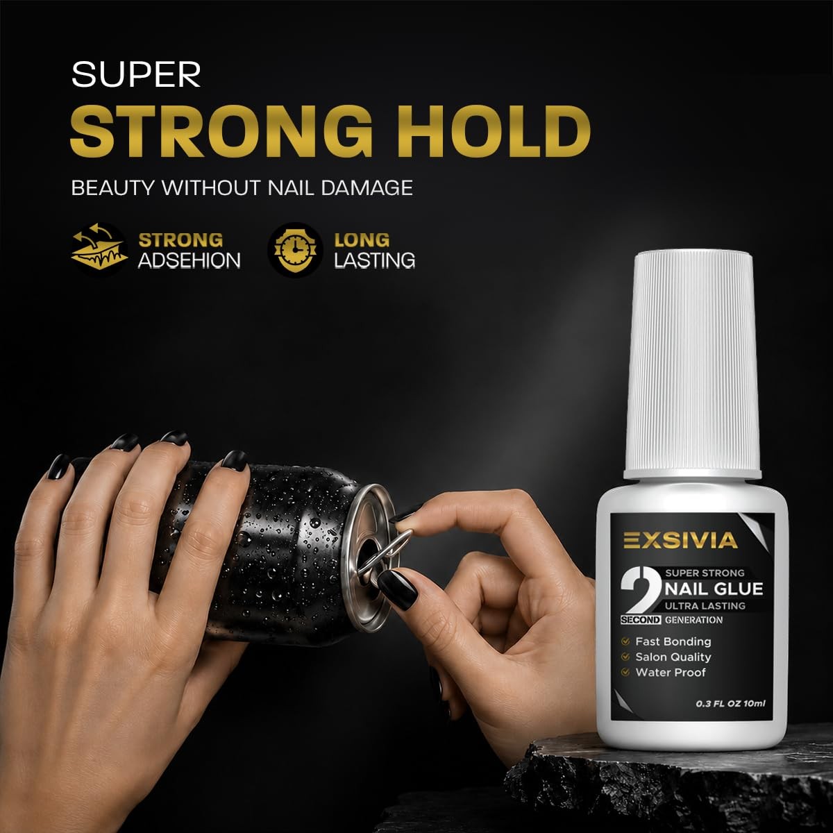 Super Strong Nail Glue for Press On Nails, Acrylic Nails & Nail Tips 10ml,Ext…