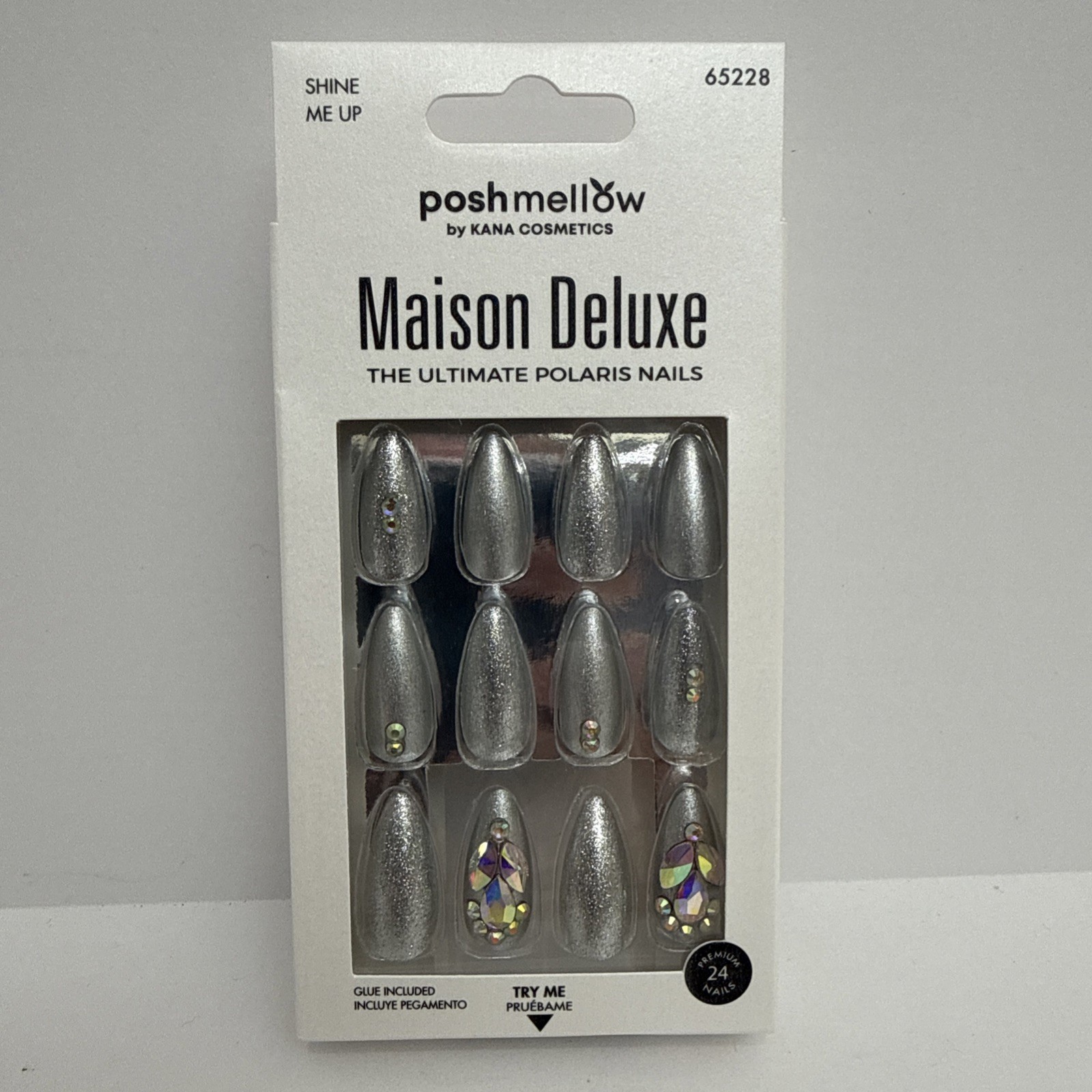Poshmellow Maison Deluxe 24 Nails Glue Included – Shine Me Up #65228
