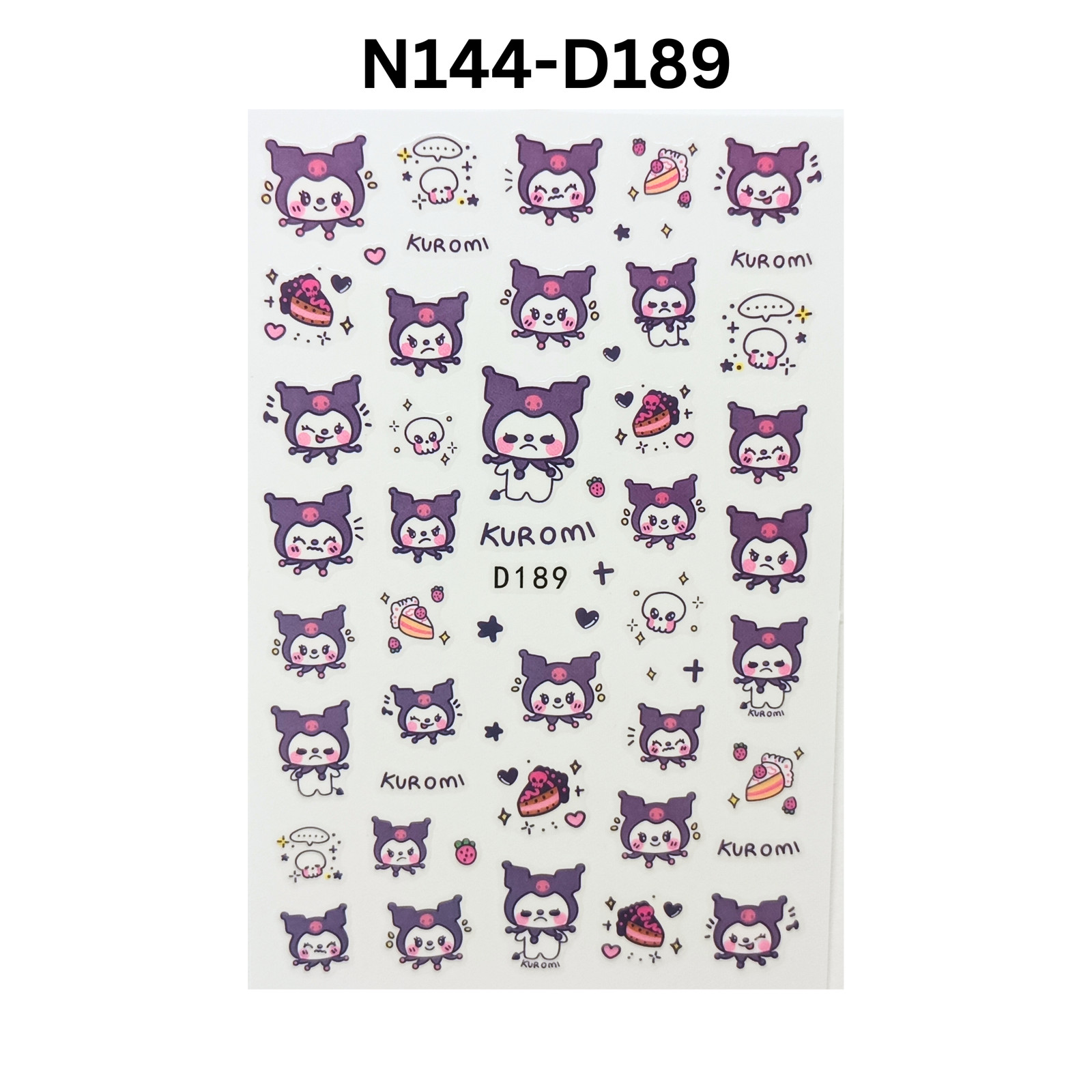 Kawaii Kuromi Nail Stickers – Easy DIY Nail Art for Nails