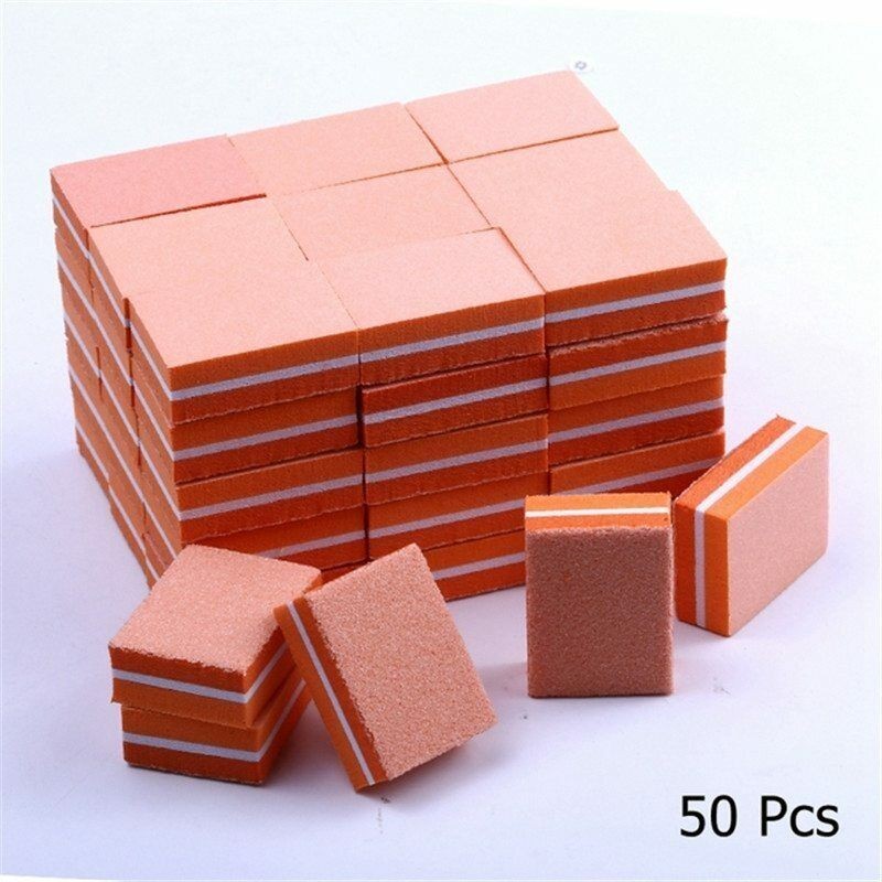 10/25/50pcs Manicure Tools Double-sided lotColorful Sponge Mini Nail File Block