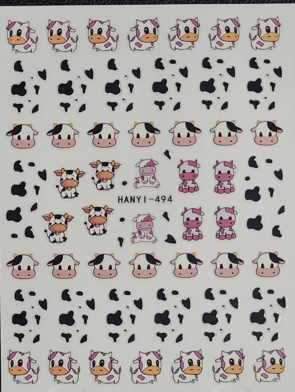 Cow Print Nail Art Stickers