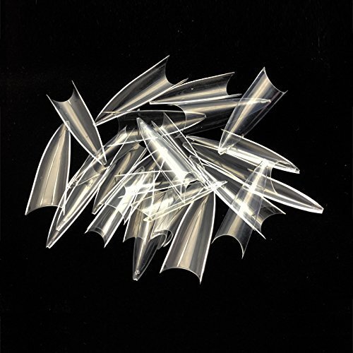 Puntas De Unas Postizas De Gel Postizas Acrilicas Clear Stiletto 500 Con Pla…