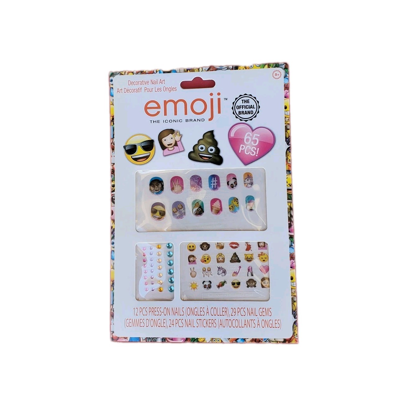 10x Emoji Nail Sticker , Each Contains 65 Pcs