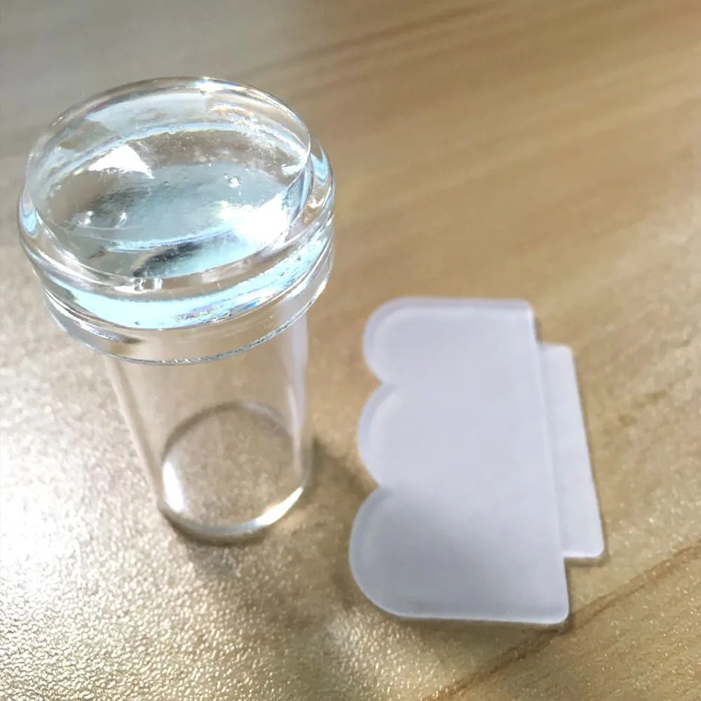 3pcs/set Clear Jelly Silicone Nail Art Stamper Scraper DIY Nail Art Stamper Tool