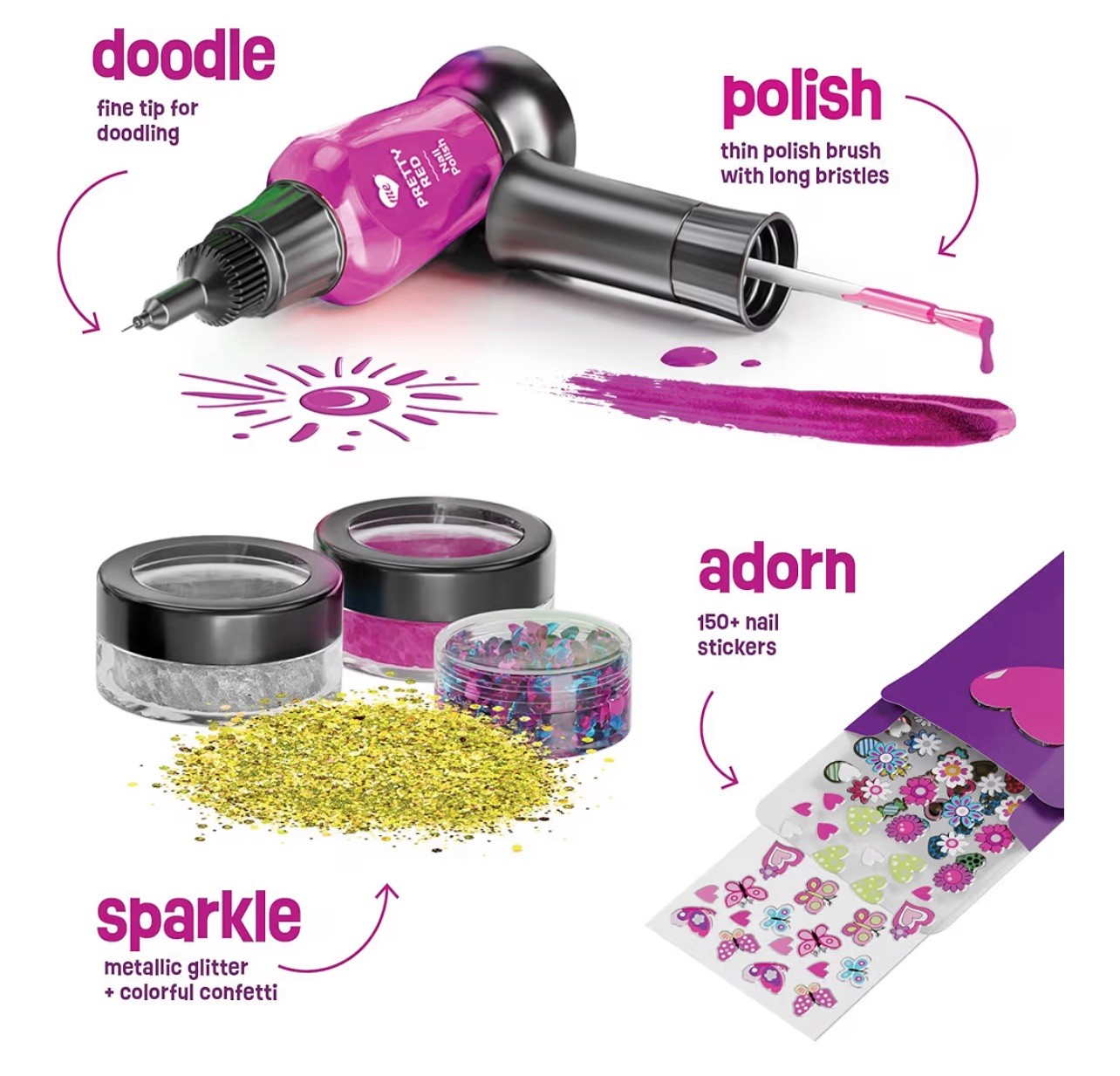 Creative Nail Art Studio for Girls – Birthday Gift Kit with Polish & Glitters