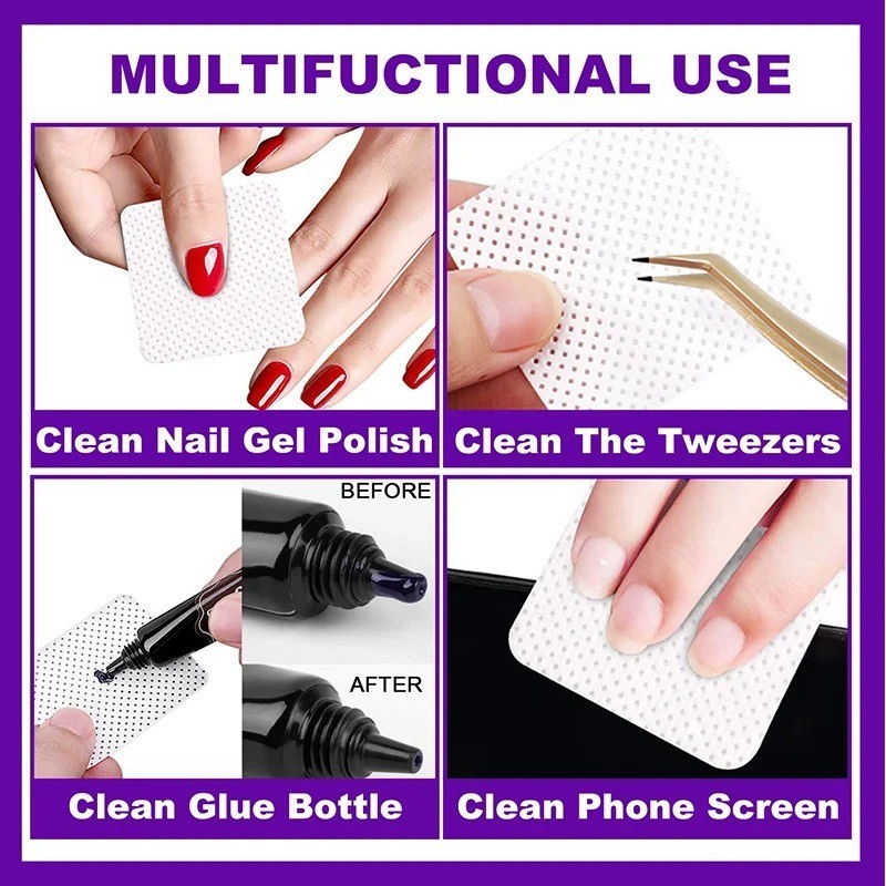 200pcs Lint Free Nail Wipes