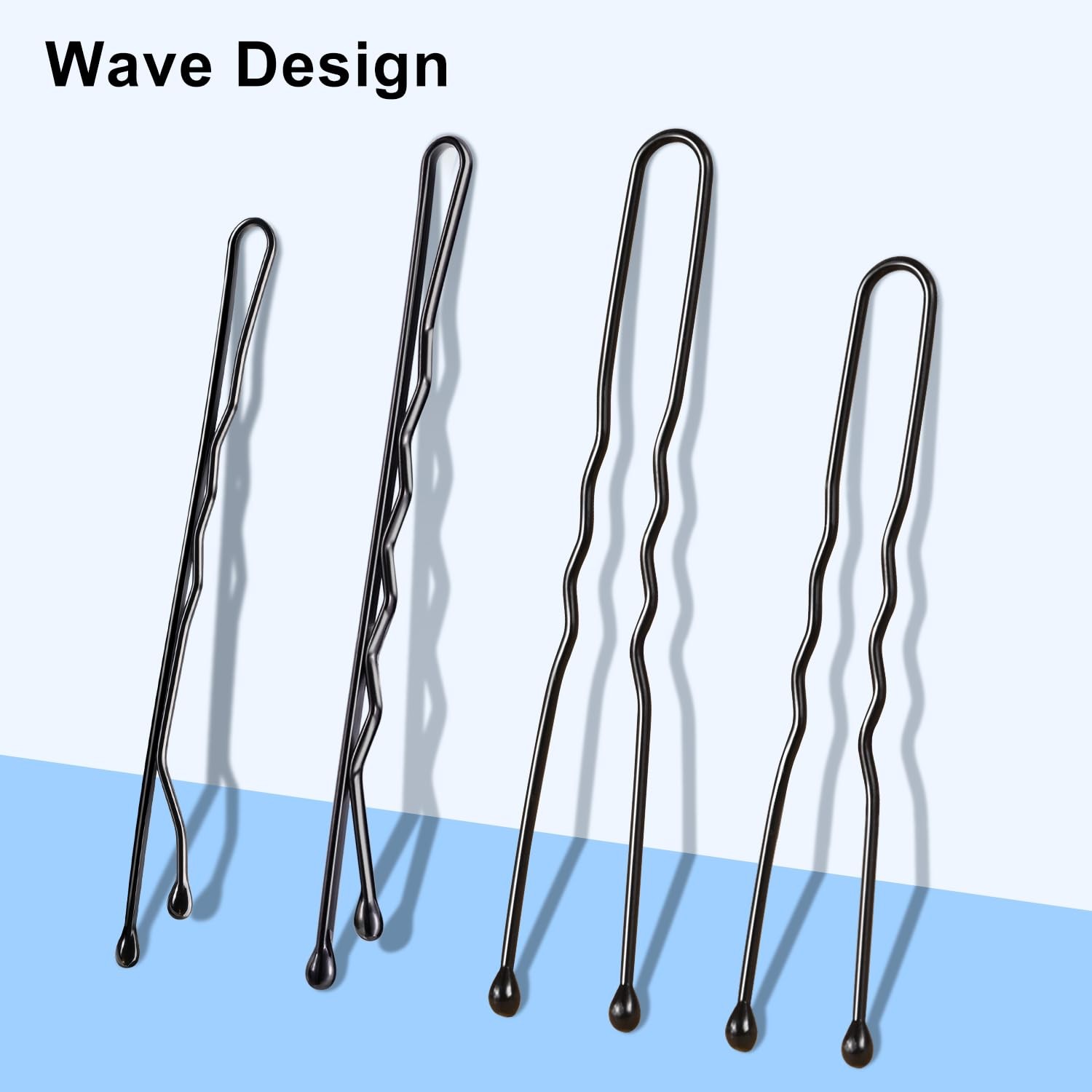 TsMADDTs Bobby Hair Pins Kit, 200 pcs U Shaped Black for B-Black