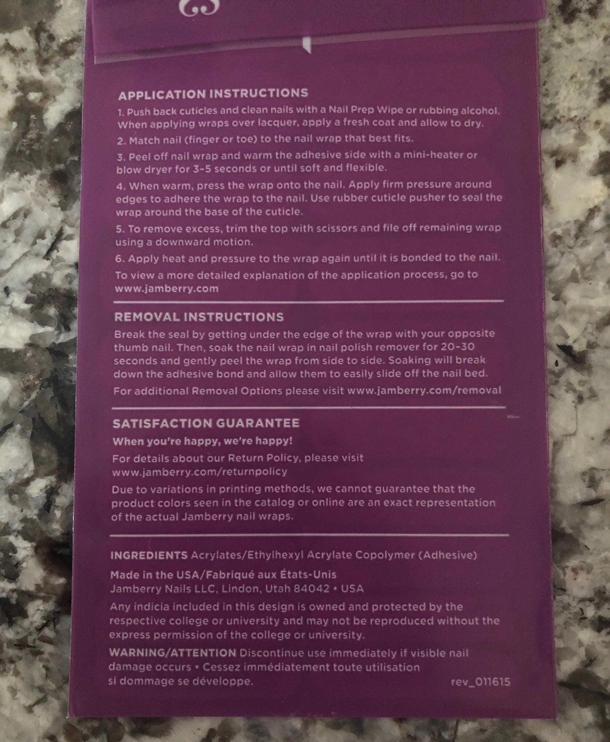 Jamberry Nail Wraps – 2 Sheets -You pick