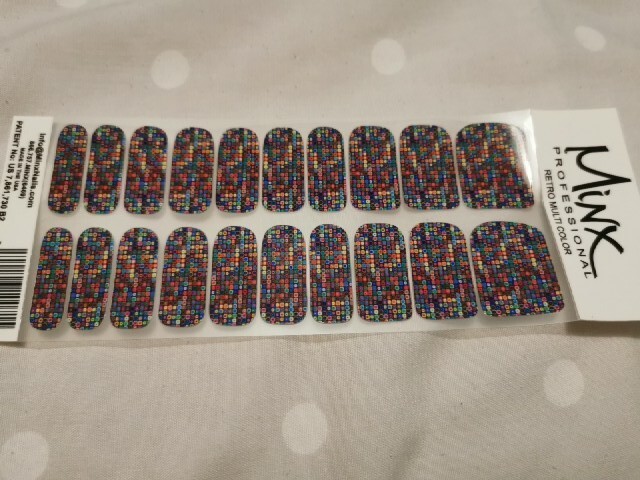 Retro Multi Colour MINX PROFESSIONAL NAIL WRAPS NEW SALON QUALITY