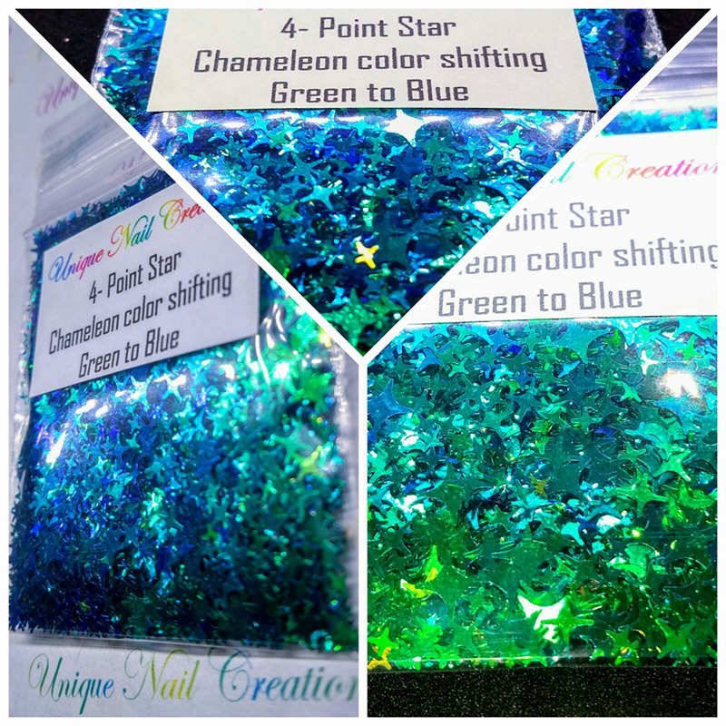 4-POINT STAR Shape Glitter~You Choose~Nail Art•Face•Festival•USA✨
