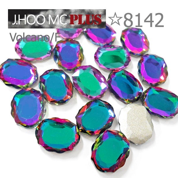 J.HOO Crystal 8142 Baroque Mirror V-Cut Fancy Rhinestones 10x8mm Nail Art (8pcs)