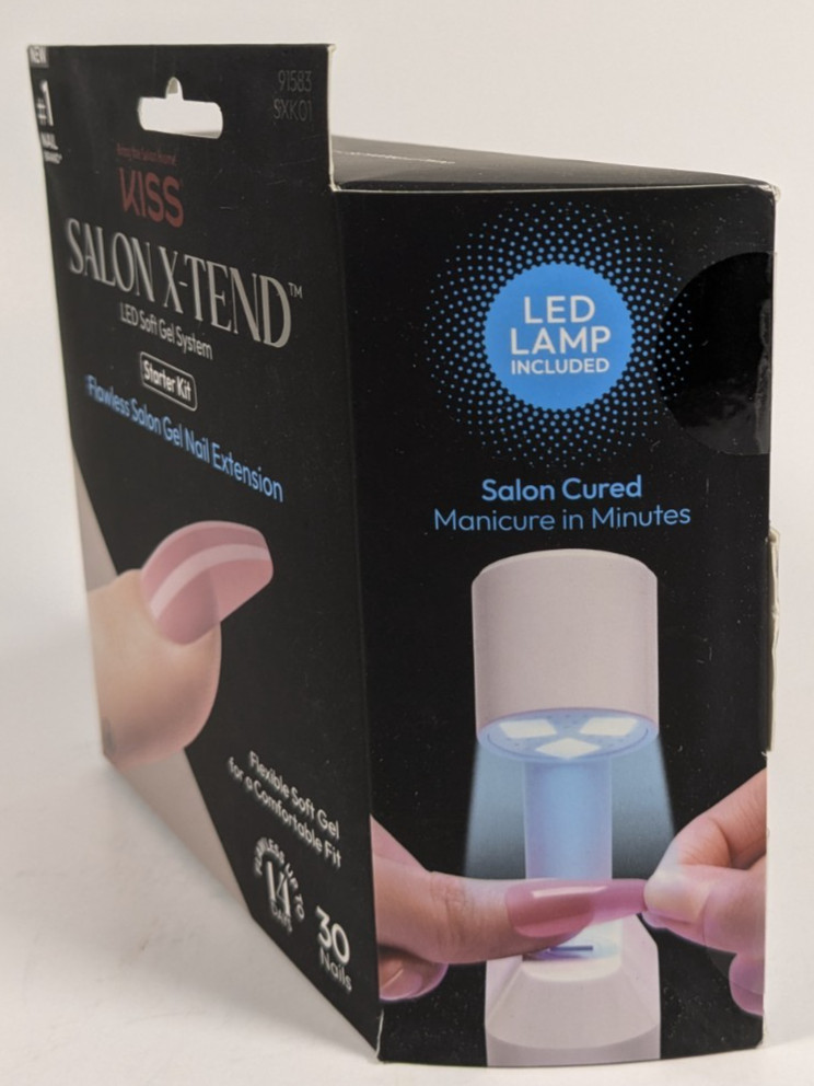 Kiss Salon X-tend LED Soft Gel System Kit – w/ 30 Tone Sculpted Long Color Nails
