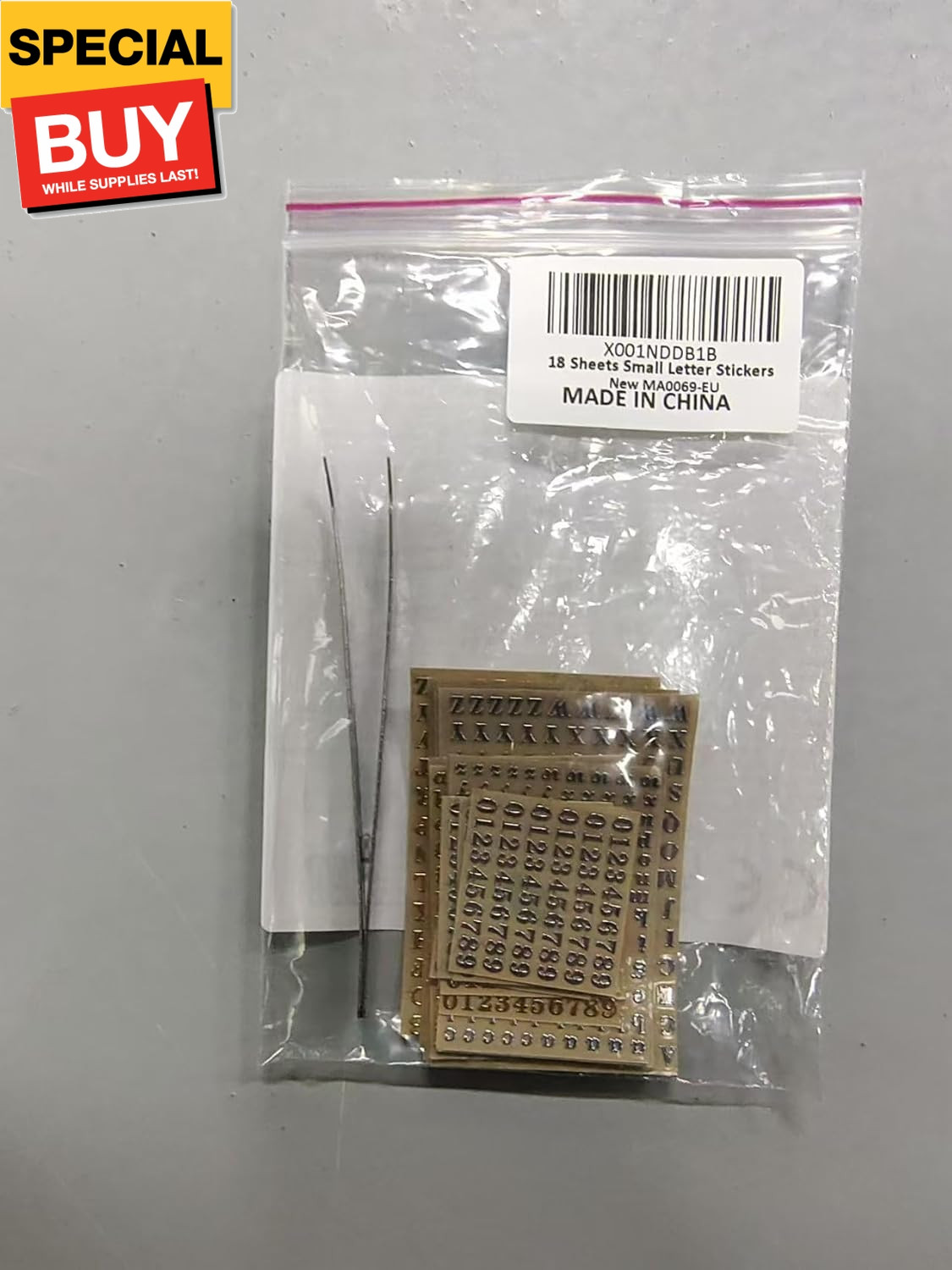 18 Sheets Mini Gold/Silver Letter Stickers for Nail Art, Epoxy Resin Crafts, Gli