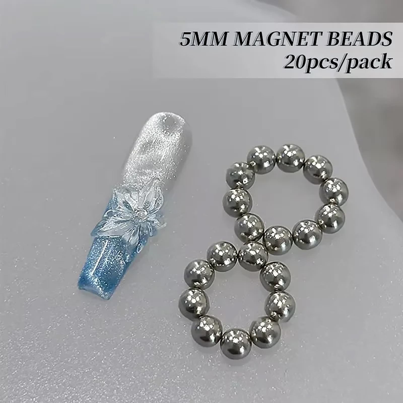 20Pcs/Set Cat Eye Nail Magnet Tools round Magnetic Bead Cat Eye Gel Nail Polish