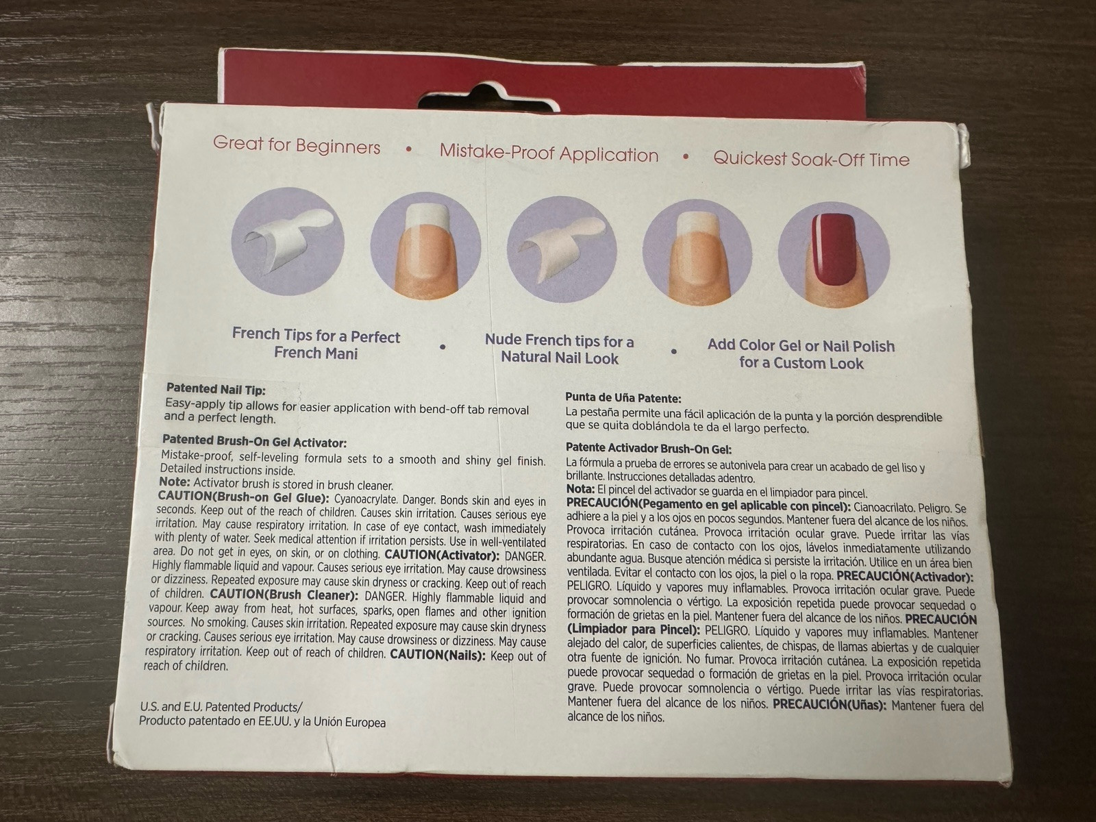 KISS Brush-On Gel Nail Kit Gel -French-Nude French & DIY Color Looks DAMAGED BOX