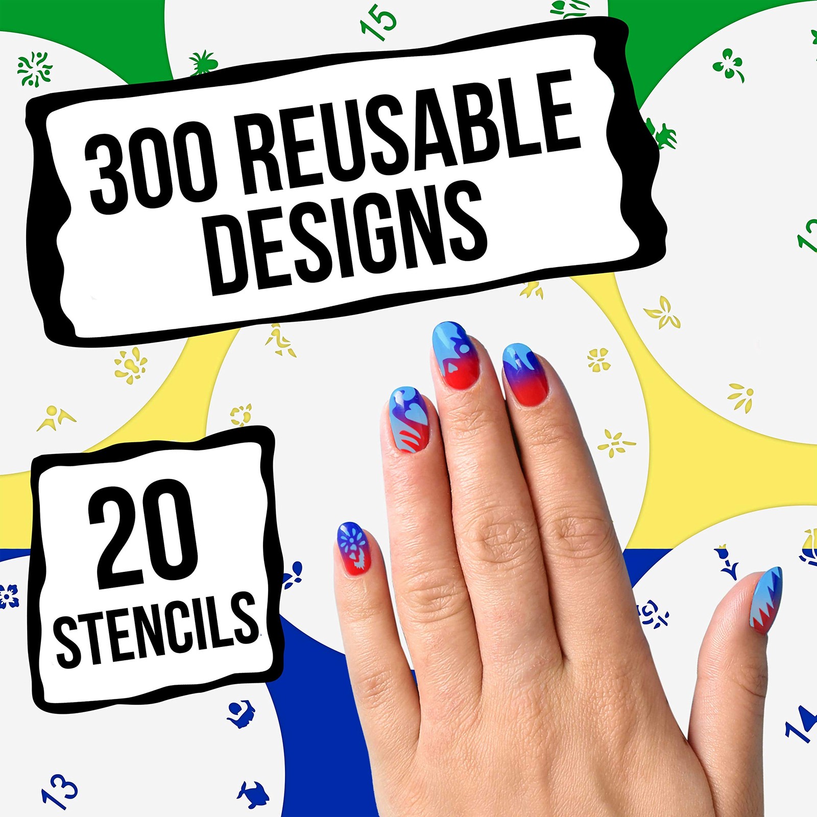 Airbrush Nail Stencils – Nail Art Stencils Series #1: 260 Unique Designs from…