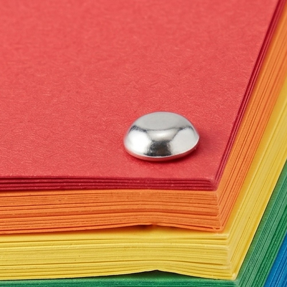 500Pcs Durable Iron Craft Brads Assorted Colors for Paper Embellishment
