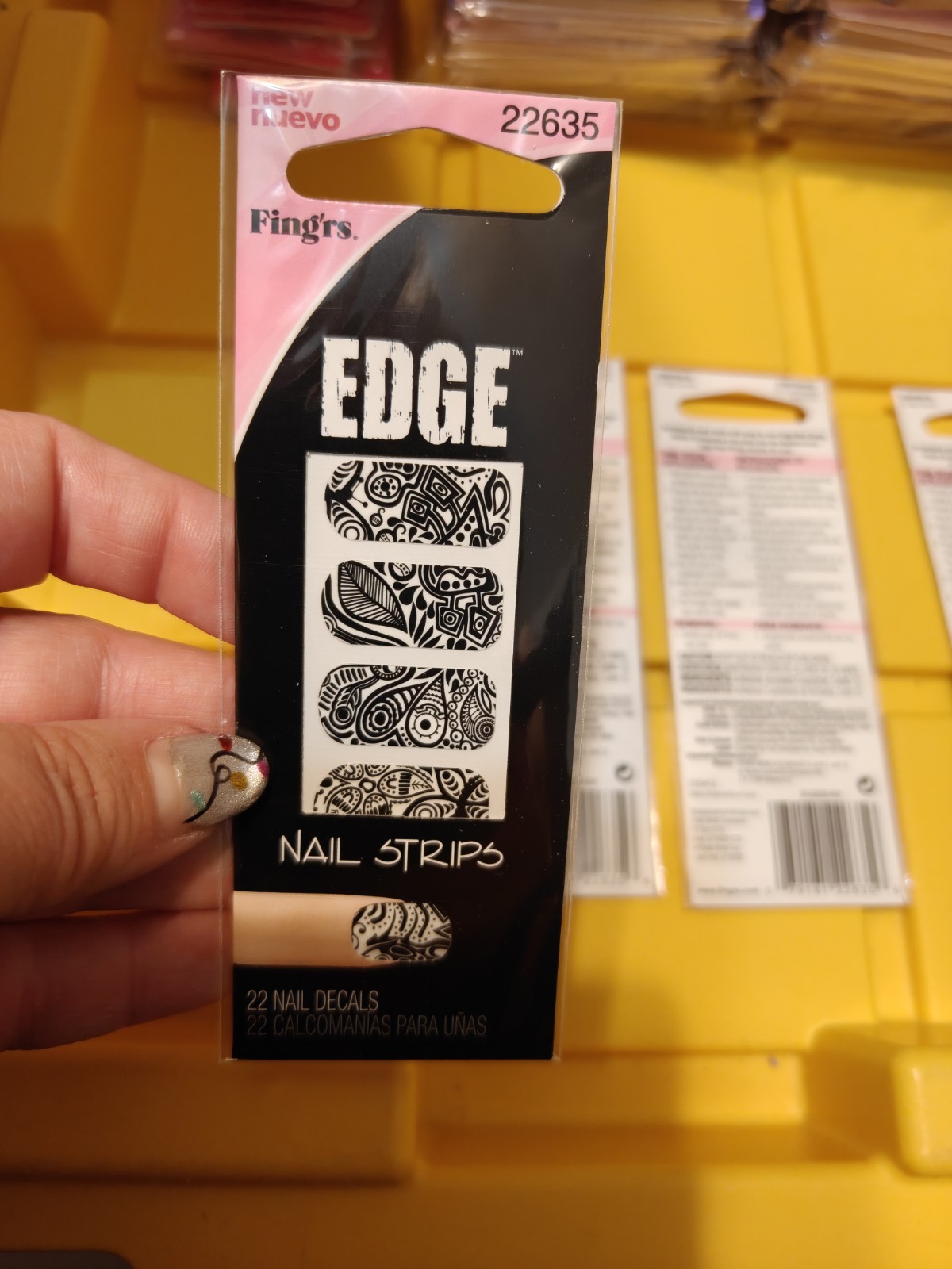 NK2- Fing’rs Edge #22635- 4 Packs of Each Nail Strips. 22 Strips In Each Pack