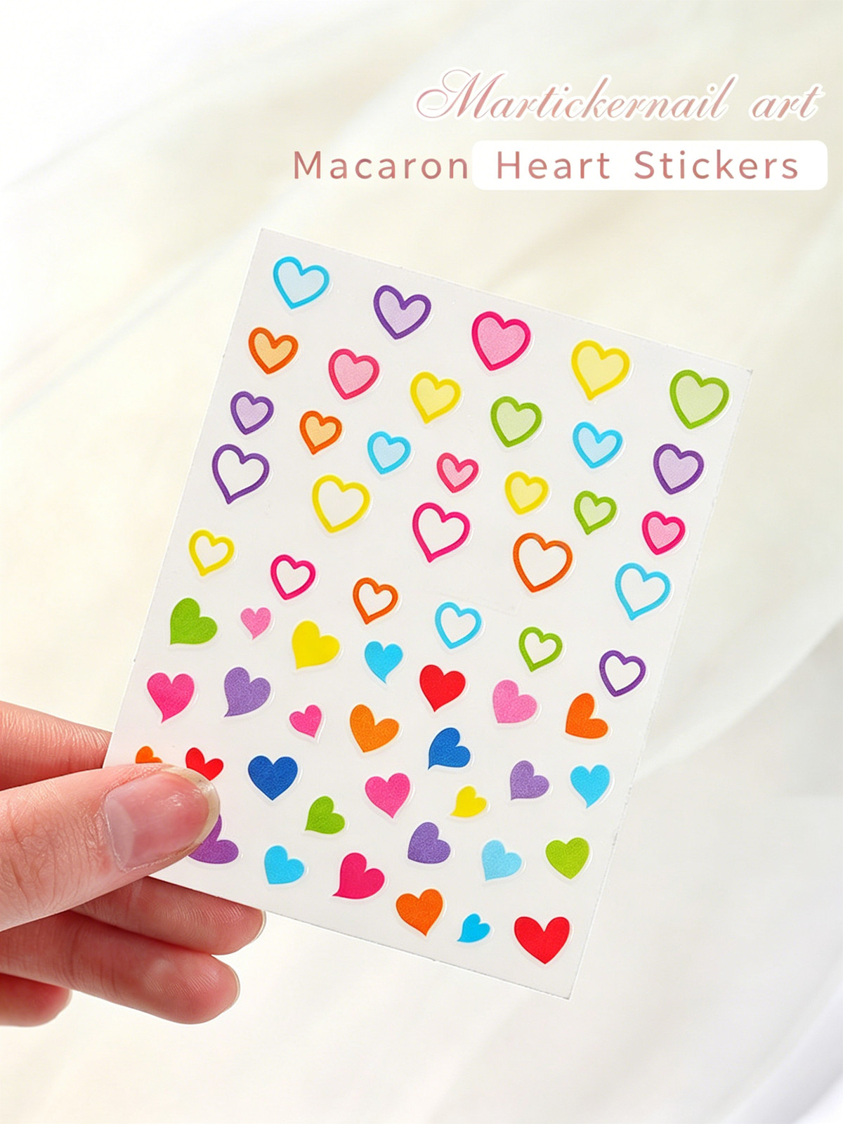 New Popular Macaron Cute Star Cartoon Nail Decor Hollow Five-Pointed Star Nail S