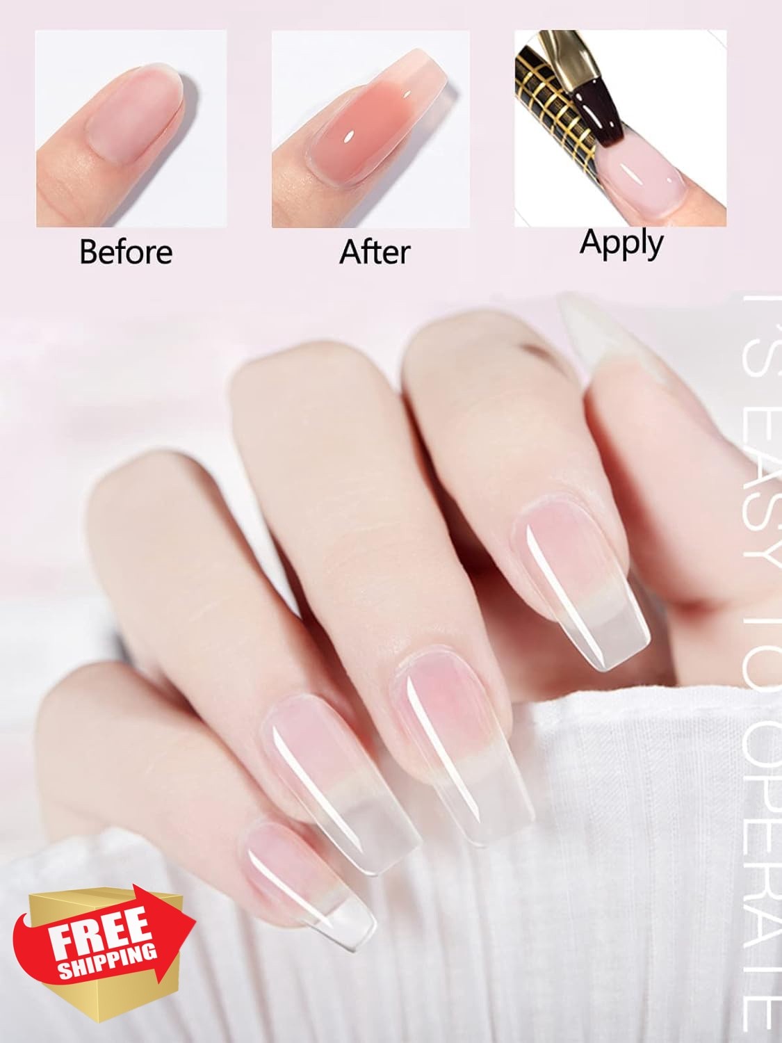 Yokilly Nail Forms Gold Rectangle 100pc Acrylic