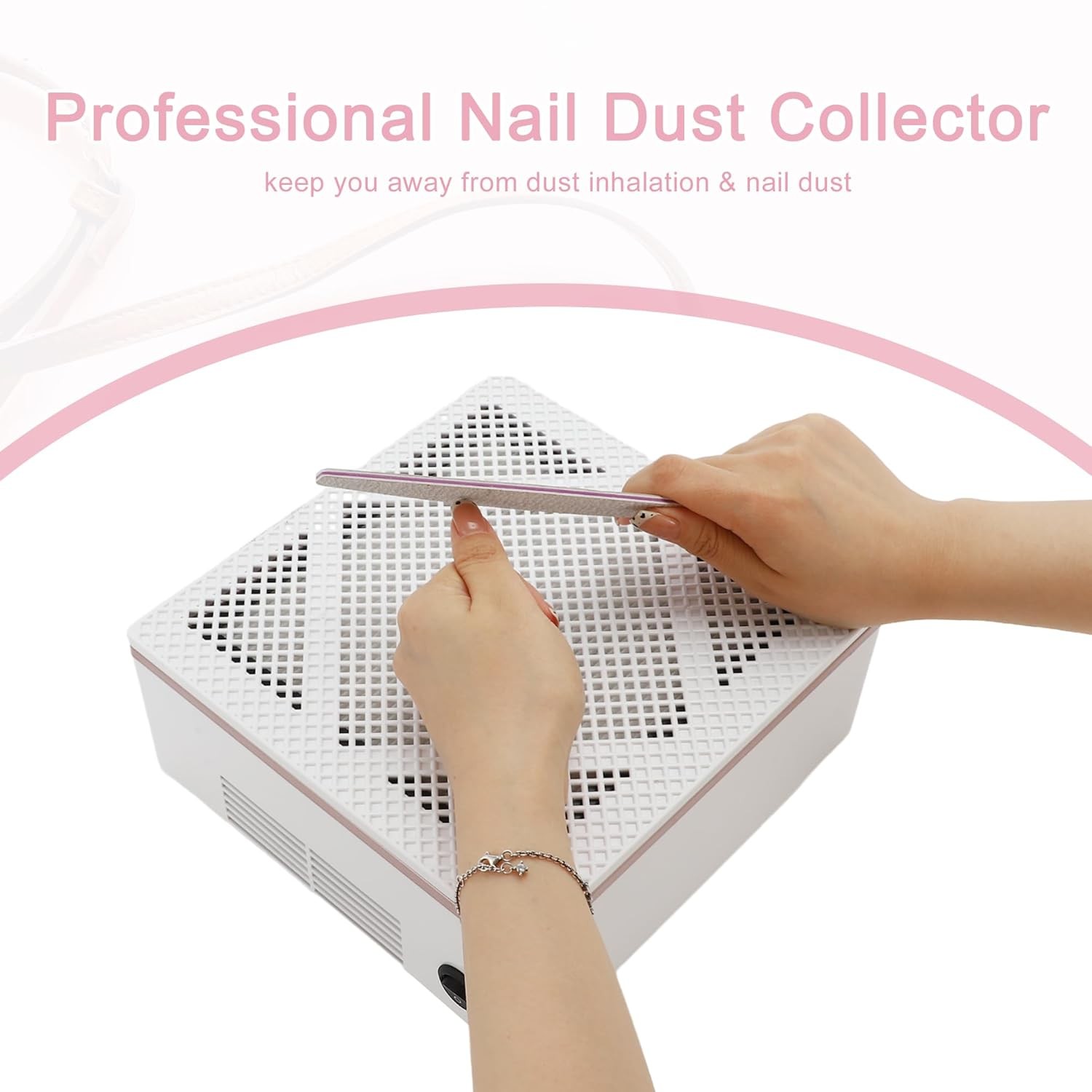 High Power Nail Dust Vacuum Quiet Speed‑Control Nail Art Cleaner
