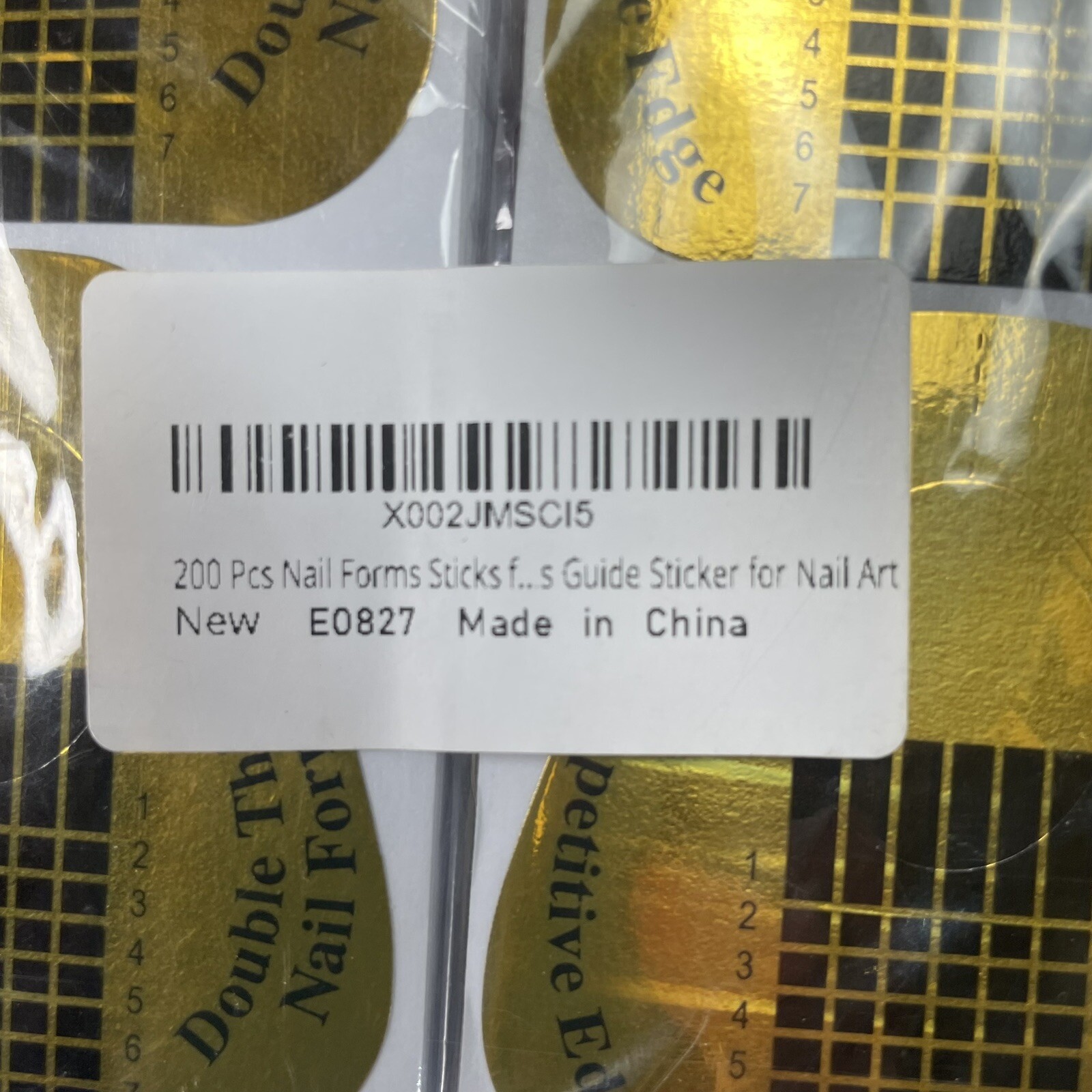 Nails Edge Double Thick Nail Forms – Custom Square Gold 200 Ct Guide Nail Art