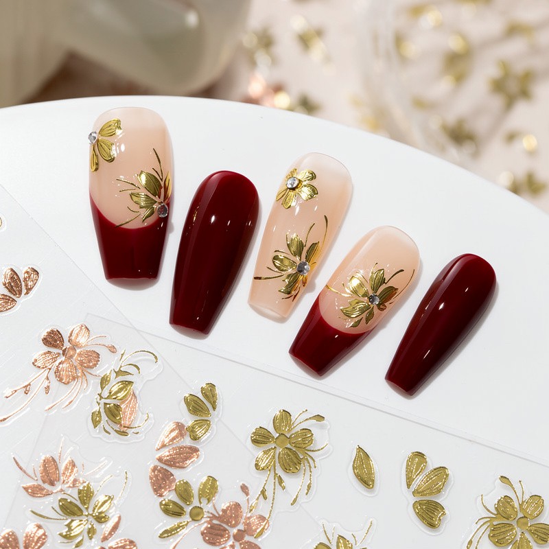3D Nail Art Stickers Transfers Self Adhesive Decals Decoration Design Manicure