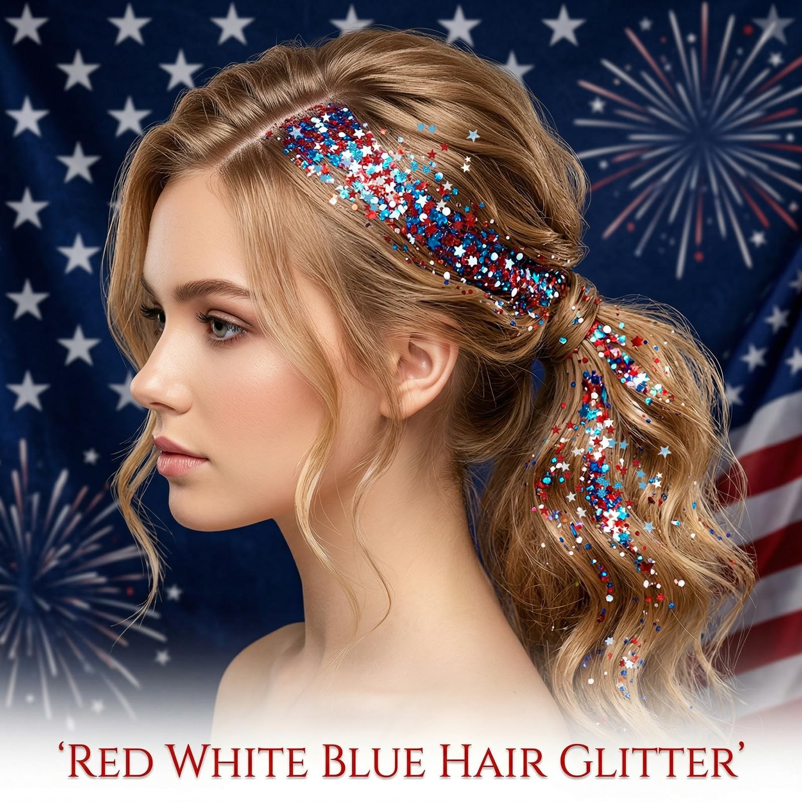 Patriotic Body Glitter Stick,4Th of July Outfits and Accessories,250Th Anniversa