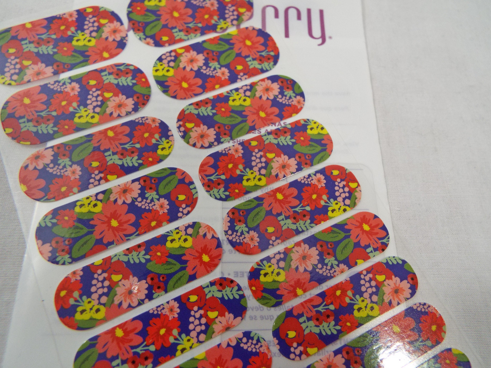 Jamberry Nordic Garden 0916 57B6 Nail Wrap Full Sheet