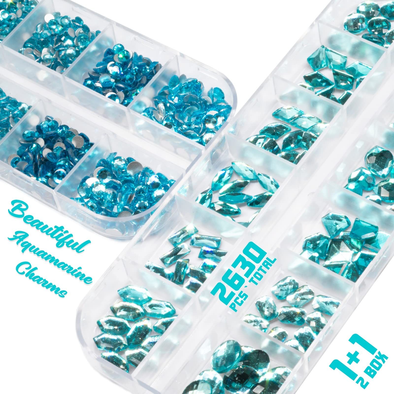 Aquamarine Nail Rhinestones Rhinestones for Nails Nail Charms A Set Water Blue