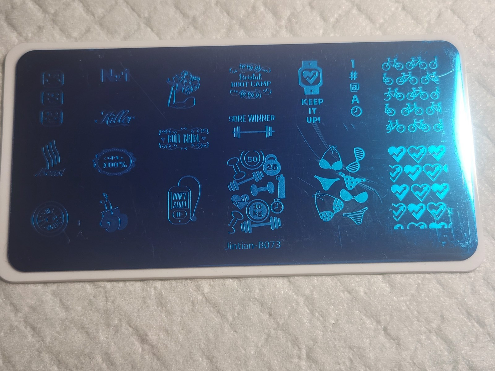 Nail Stamping Plate -JinTian B075 – Weightlifting, Powerlifting, Exercise – New