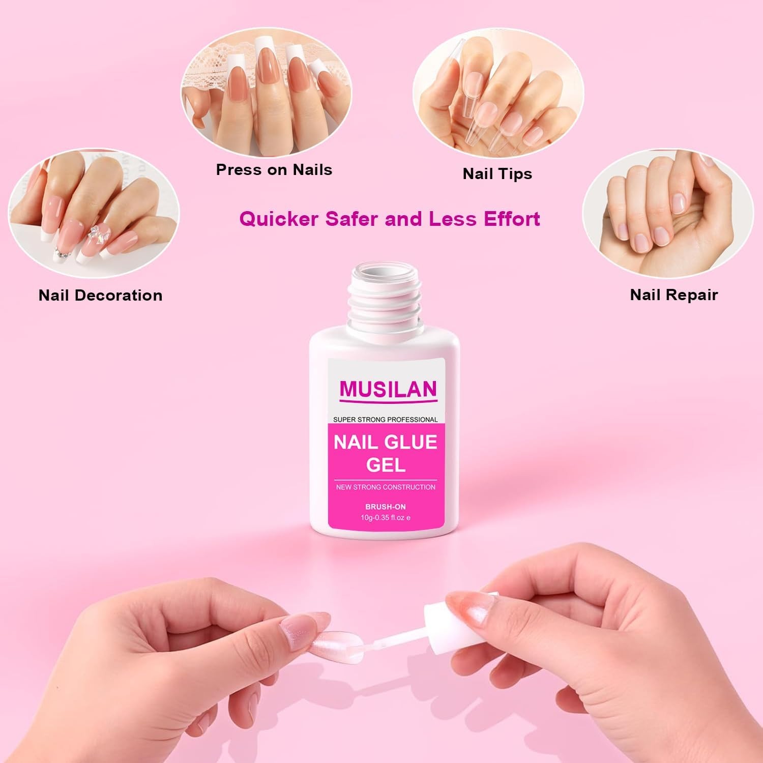 New Upgrade Nail Glue and Glue Remover Kit,Super Strong Nail Gel for Press On…