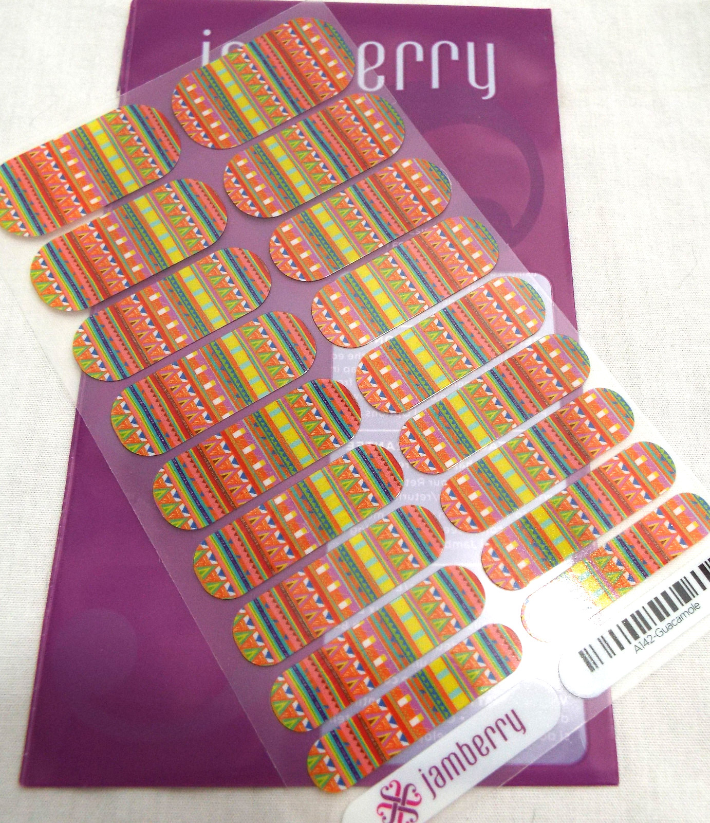Jamberry Guacamole A142 Nail Wrap Full Sheet