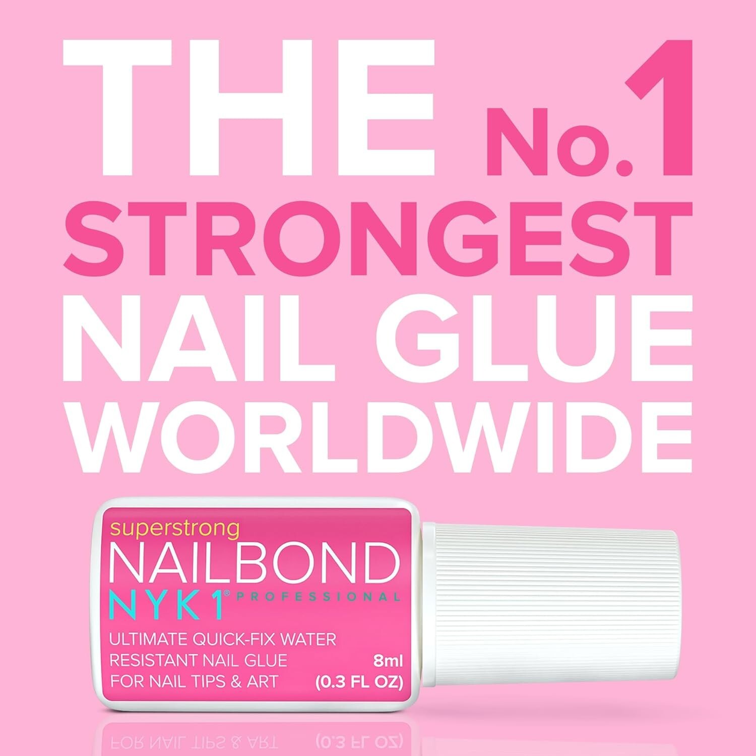 Long Lasting Nail Glue for Acrylic Nails & Fake Nails – Salon Professional – 8ml
