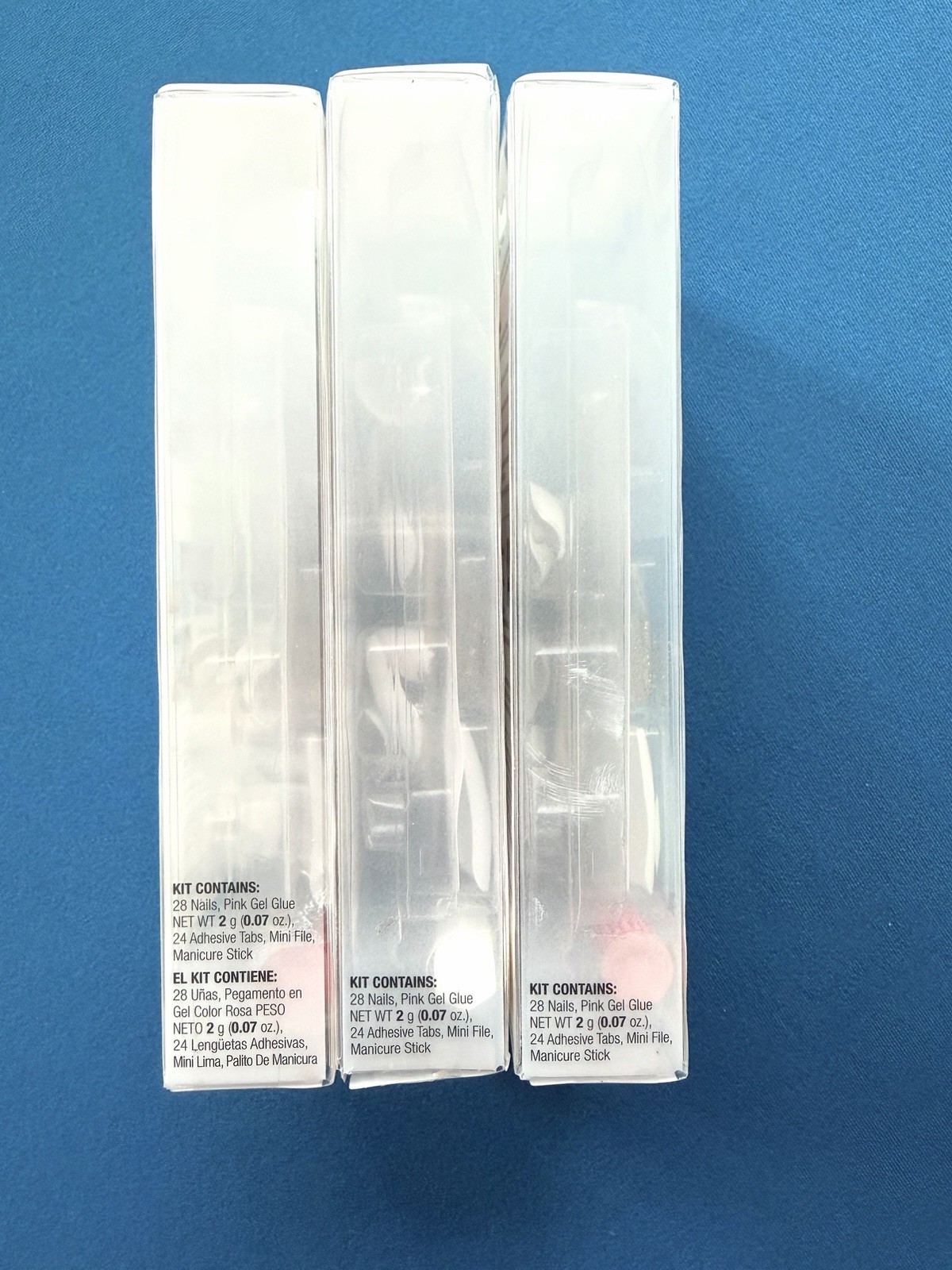 Kiss Jelly Fantasy Glue-on Manicure Nails Long Translucent 79951 New in Box X3