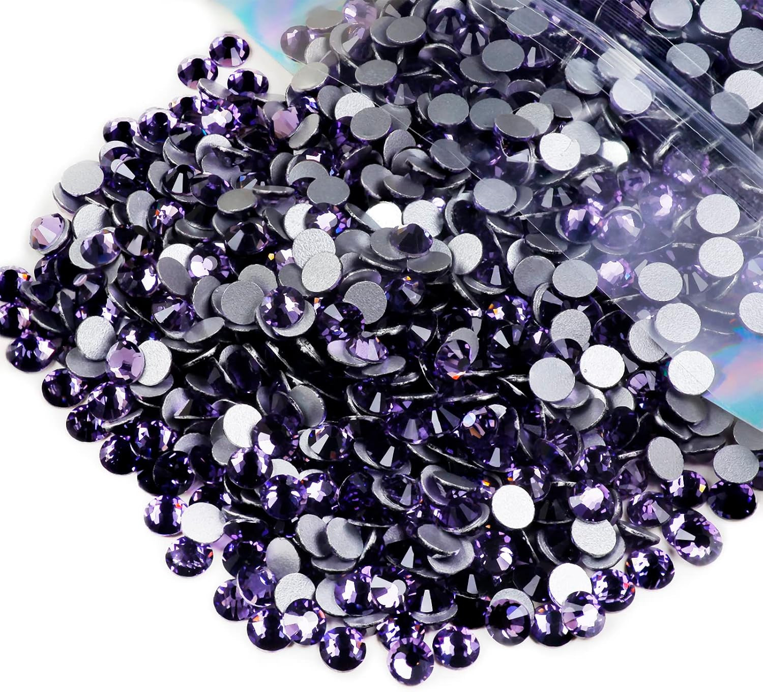Ss20 1440 Pcs Purple Flatback Rhinestones, 10 Gorss 5Mm Bling Tanzanite Glass Rh