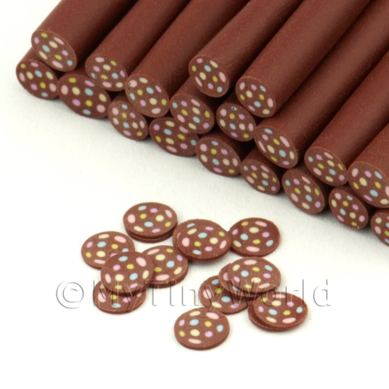 2 x Handmade Smartie Chocolate Nail Art Cane