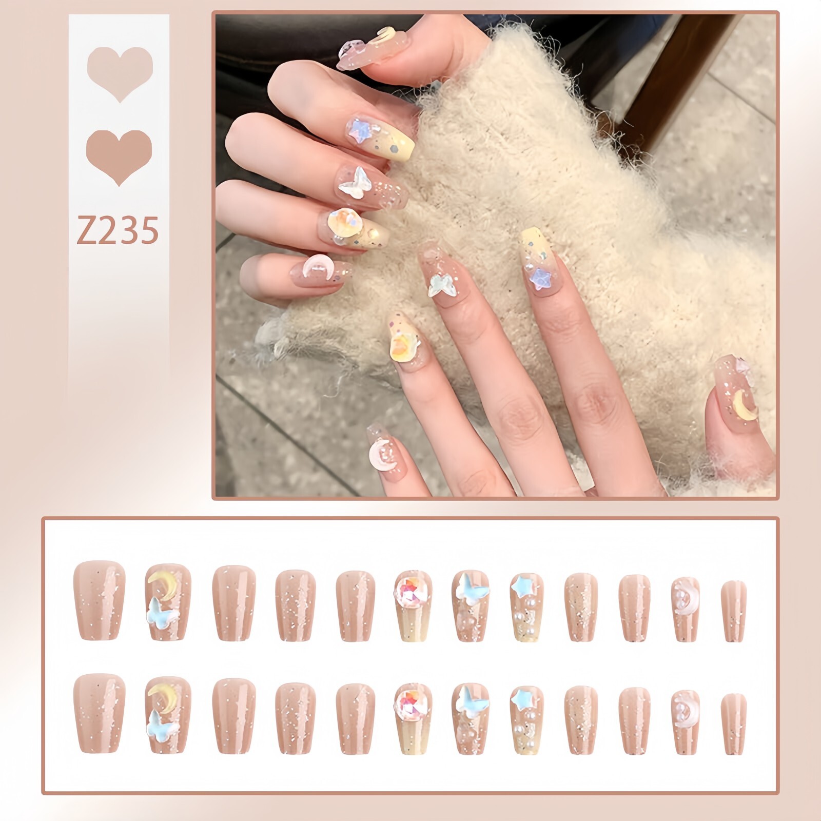 Glamnetic Reusable SPRINKLES 24 Nails, Glue, File, Stick, Alcohol