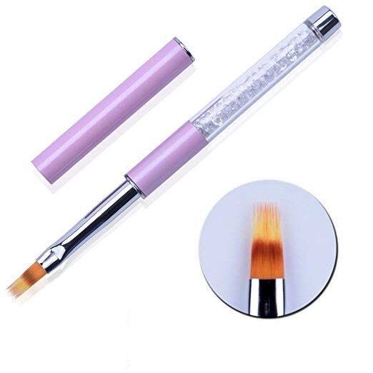 Nail Brush Acrylic Nail Brush LED/UV Gel Nail Ombre Brush Rhinestone Handle Tool