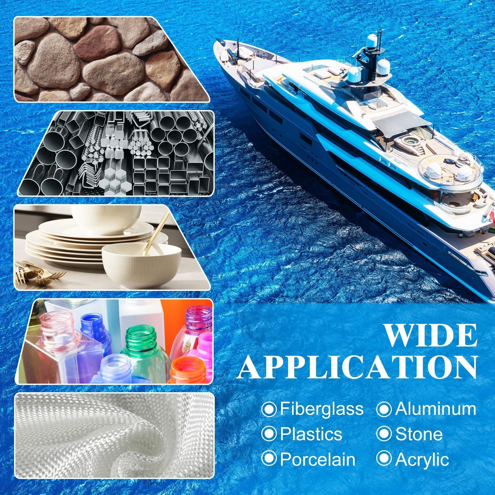 Fiberglass Repair Kit, 100ml White Gel Coat Repair Kit for Boats, Marine Fibe…