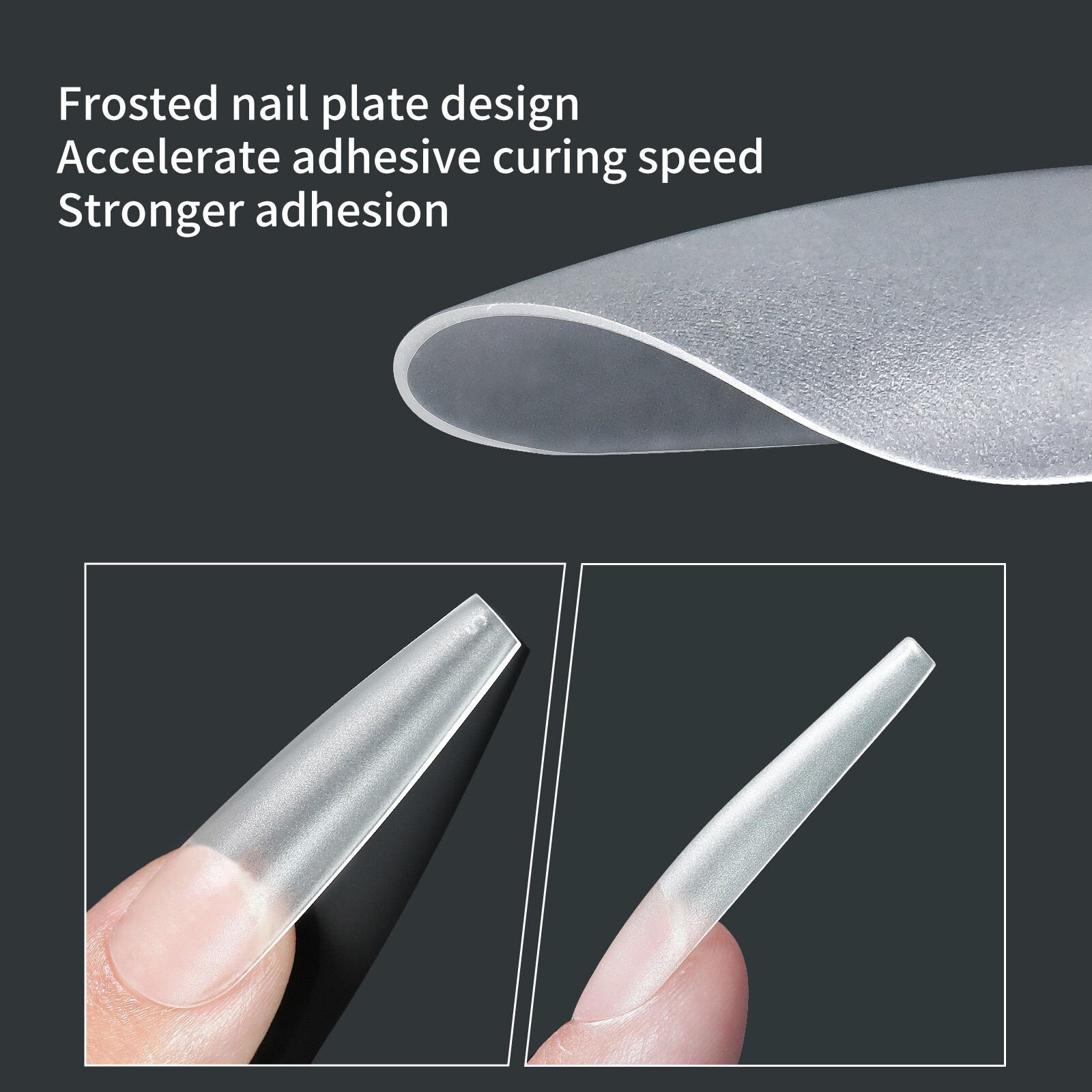240pcs/Box Soft Gel Tips Artificial Nails False Full Cover Extra Long 12 Sizes