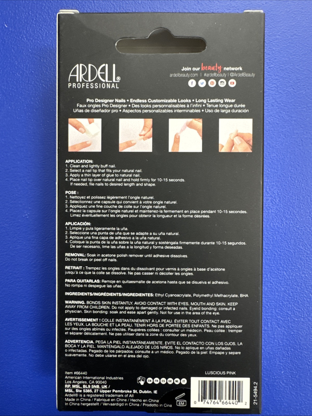 Ardell Professional Nail Addict PREMIUM, 24 Nails – CHOOSE SHADE!