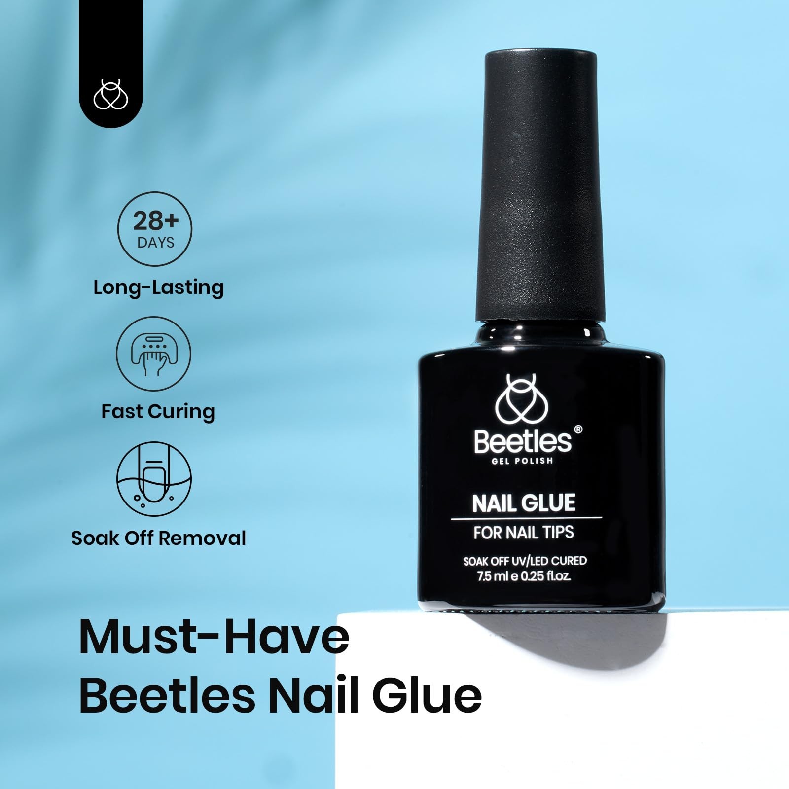 Beetles 9 in 1 Nail Glue Gel for 0.25 Fl Oz (Pack of 1), 2-1-Nail