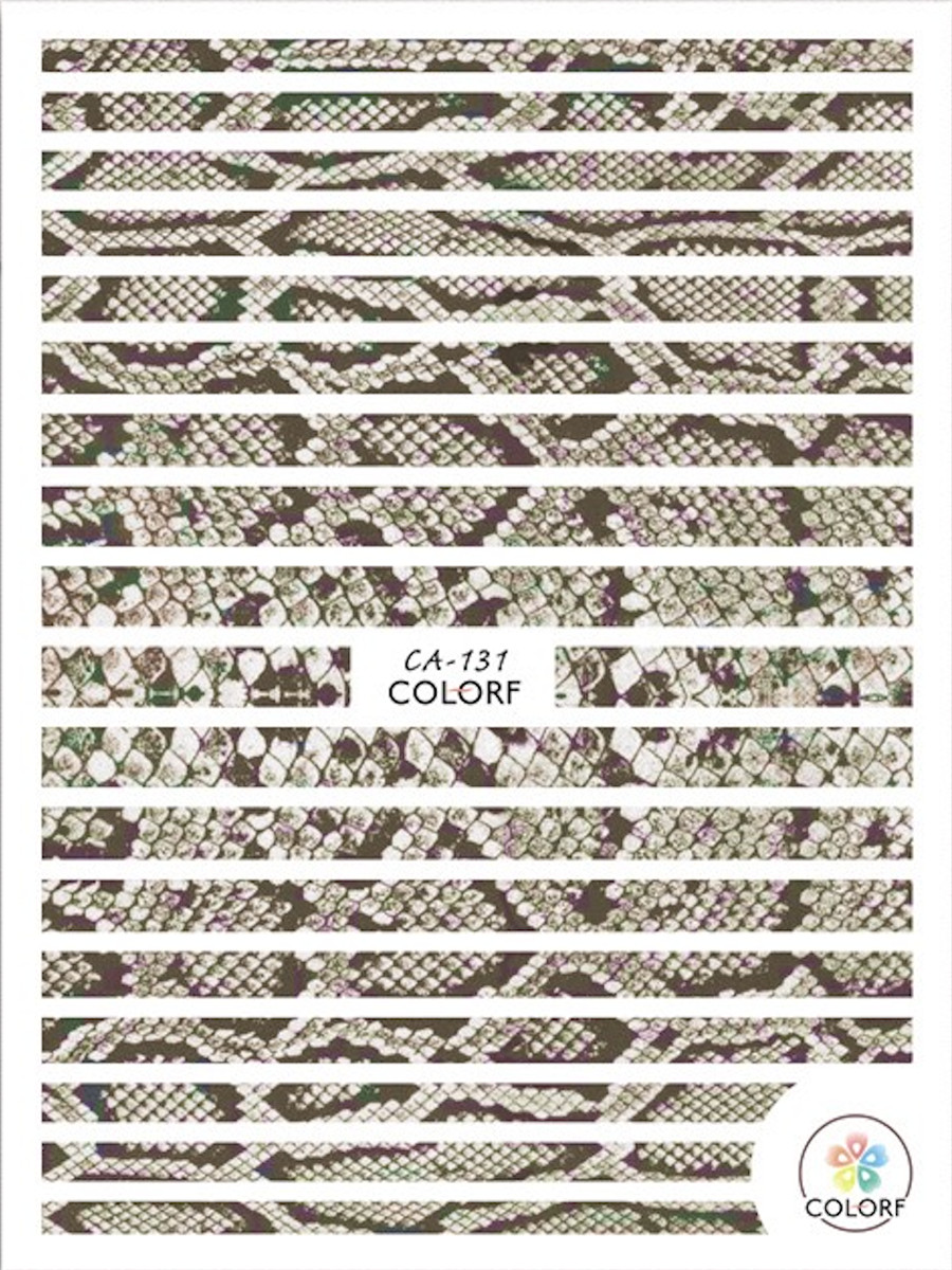 Nail Art 3D Decal Stickers Snake Skin Protective Color CA131