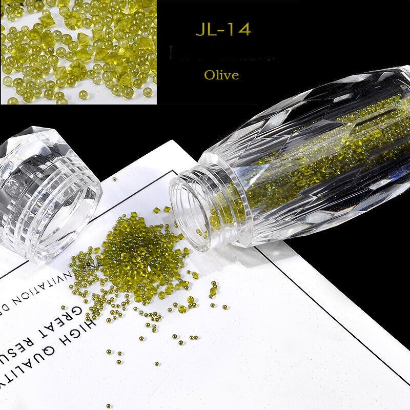 Mini Caviar Beads Crystal Tiny Rhinestones Micro Bead 3D Glitter Nail Art Decor