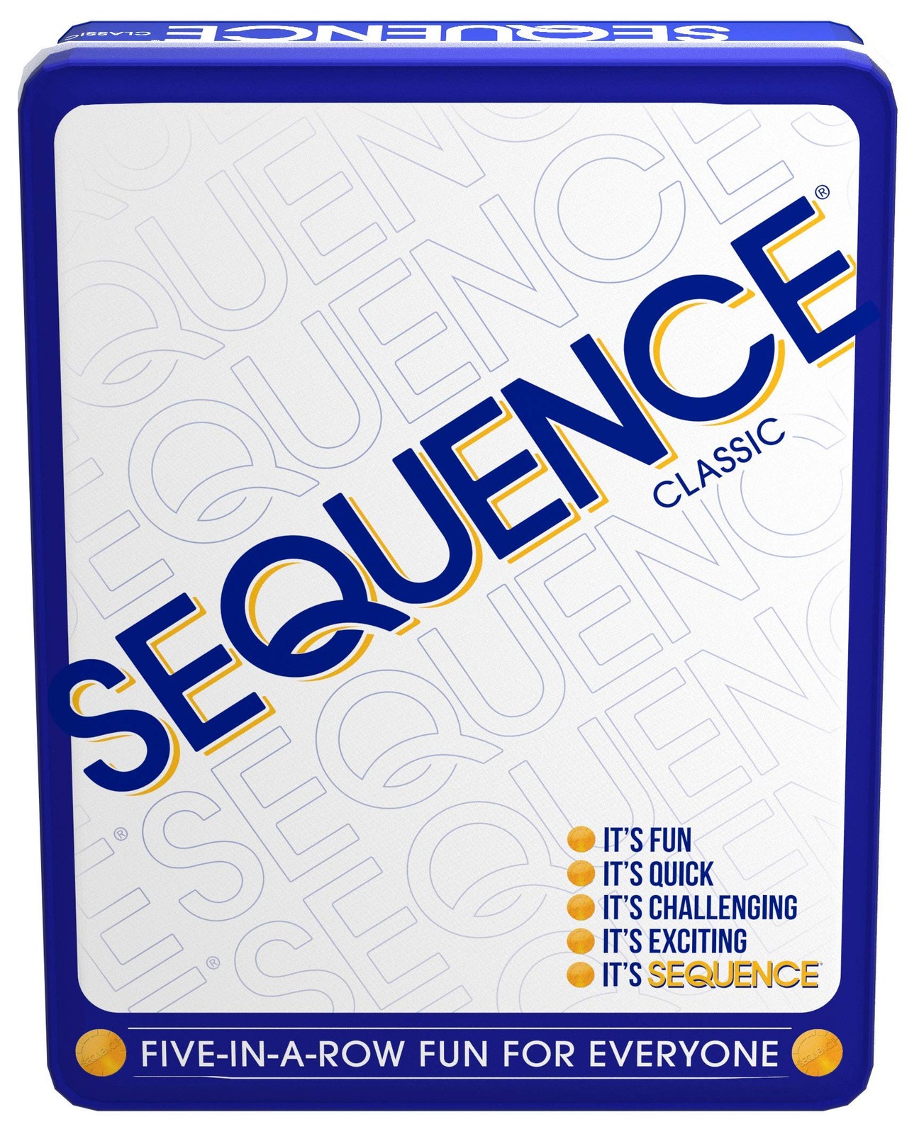Sequence in a Tin – Five-in-a-Row Fun for Everyone by 2 – 12 PLAYERS, White